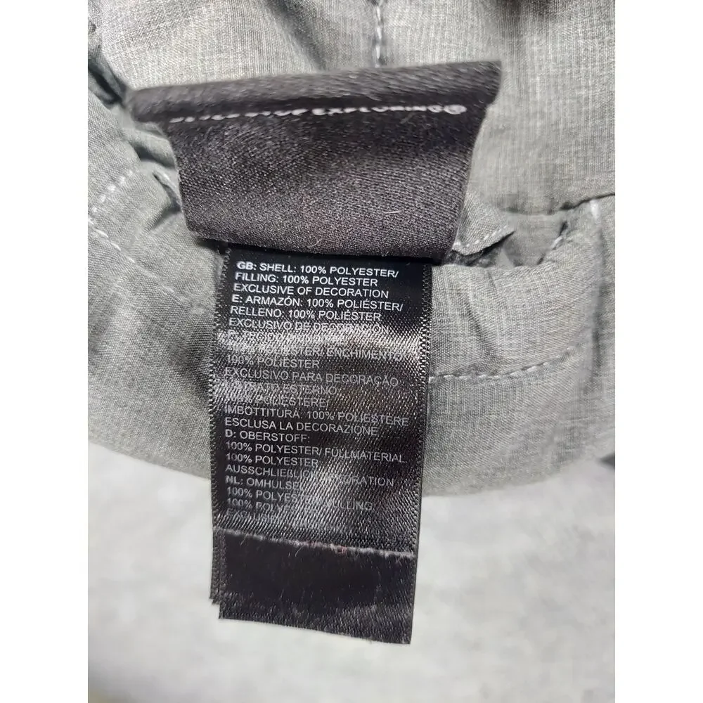 The North Face Boys Reversible Hooded Full Zip Puffer Jacket Gray/Black L 14/16